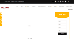 Desktop Screenshot of motioniitjee.com